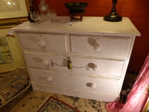 Late Victorian Decorative Painted Chest.  C.1890.