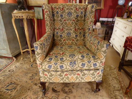 Fine Quality Late Victorian Wing Armchair. C.1900.