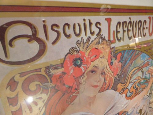 fig 1. Alphonse Mucha Large Advertising Poster, in new fine quality frame.