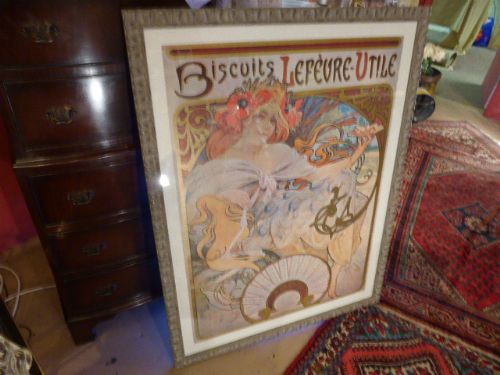 fig 3. Alphonse Mucha Large Advertising Poster, in new fine quality frame.