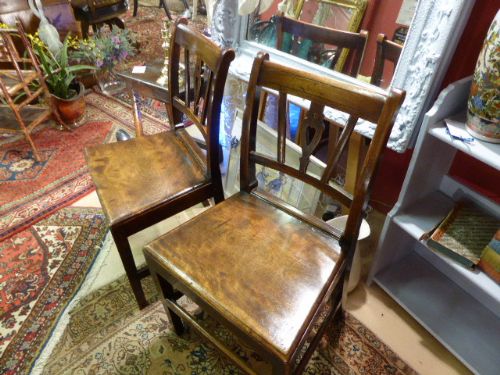 A Pair of Quality Country Chairs.  C1800.