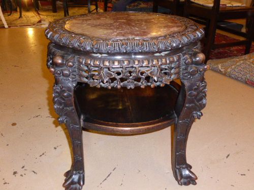 A Very Large Late 19th Century Chinese Hardwood Stand