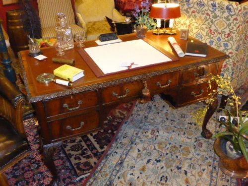A Handsome "Waring and Gillows" Mahogany Kneehole Desk.