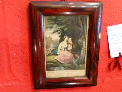 "Robbie Burns" Hand Coloured 19th Century Etching.