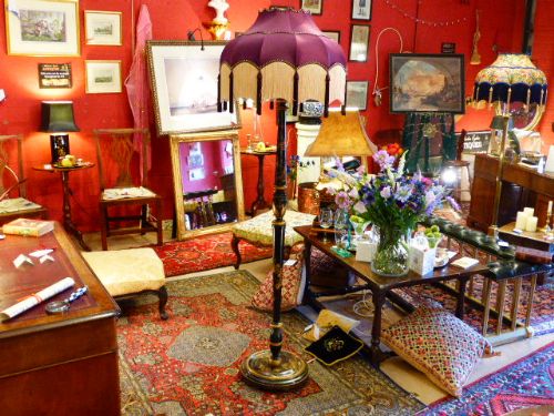 Stylish Black Lacquered Standard Lamp with Downton Abbey Shade