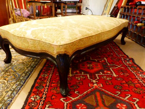 Long Low French Centre Stool.  C. 1880.