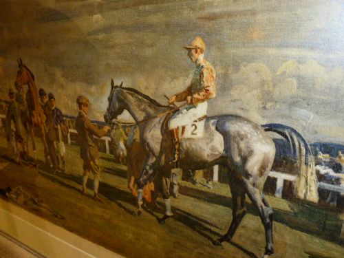 Sir Alfred Munnings Framed Print. "After the Race"