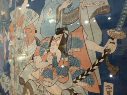 fig 2. A Japanese Triptych Print with Gods of Fortune Featured.