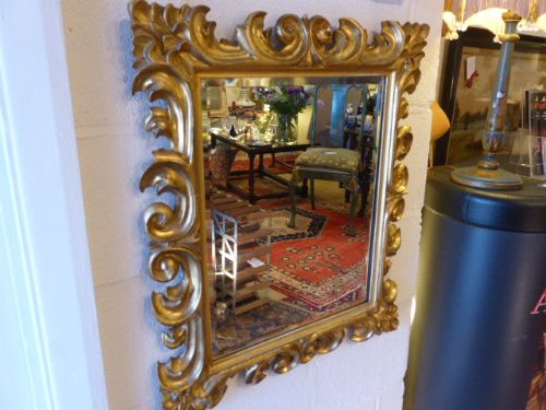Attractive Giltwood Florentine Mirror.  19th C.