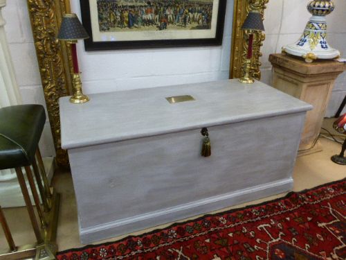 Victorian Painted Pine Blanket Box.  C.1880.