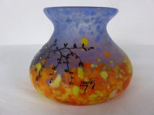 Beautiful French "Legras" Art Glass Vase.  C.1910.