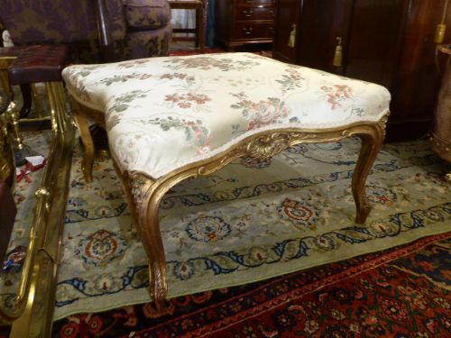 Stylish French Giltwood Stool