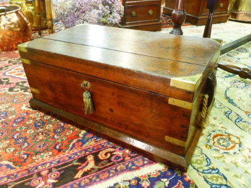 Handsome Sturdy Victorian Seaman's Chest.