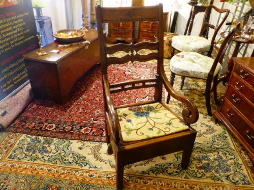 19th C. Lambing Chair in Traditional Style.