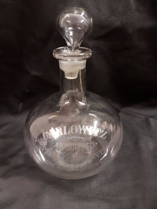 Victorian Onion Shaped "Carlowitz" Wine Flagon.   Max Greger. London. By Special Appointment to Her Majesty.