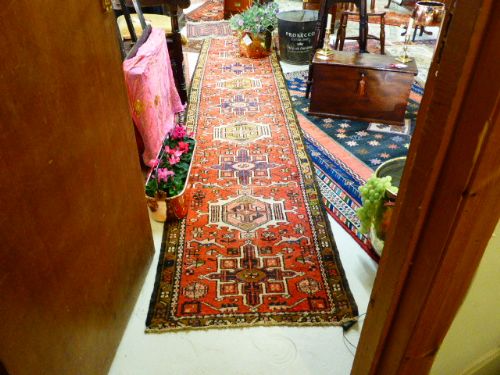 Early 20th C. Persian “Heriz Runner” in Excellent Condition.