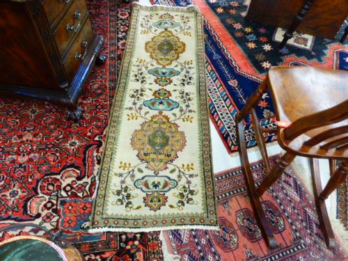 A Small Unusual Tabriz Persian Runner. C. 1920.