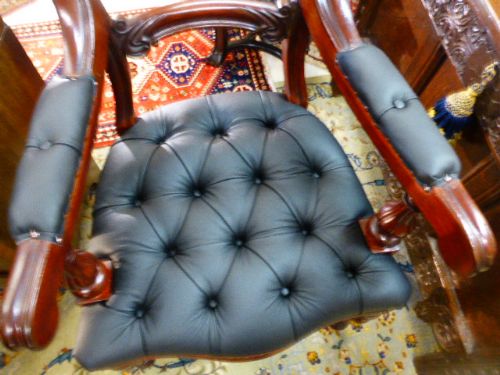 fig 1. Quality William 1V Mahogany Desk Chair.   c.1830.