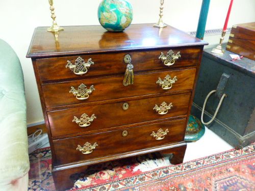 Quality Mahogany Chest of Neat Proportions.  C. 1800.