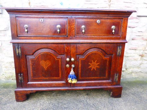 Rare Mid 18th Century Oak Dresser Base of Neat Proportions.
