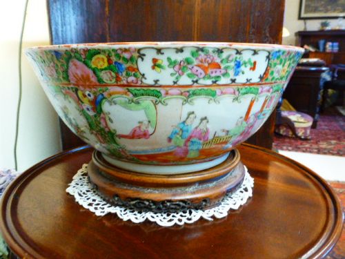Large Canton Famille Rose Bowl.