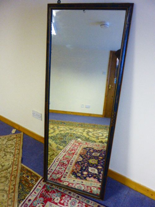 Handsome Lacquered Dressing Mirror in a Chinoiserie Design.