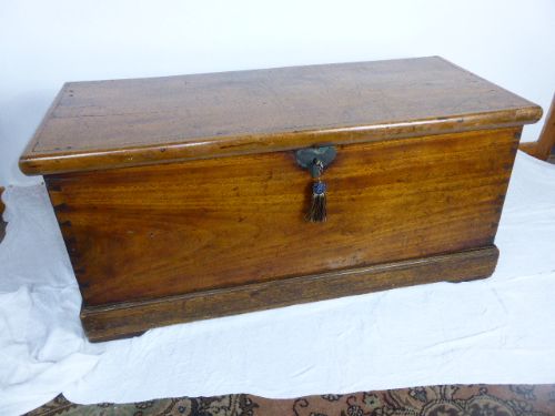 
Very Unusual Sailors Trunk with Working Lock and Key
