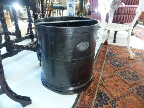 Large French Steel Grain Measure.  C.1900.