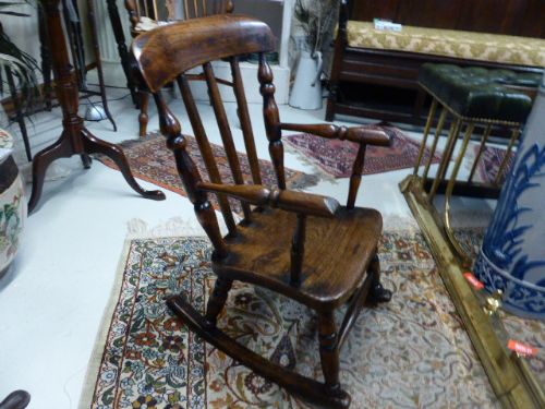 Fine Example of an Early 19th Century Child's Country Rocking Chair
