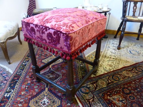 Late 17th Century Upholstered Joynt Stool