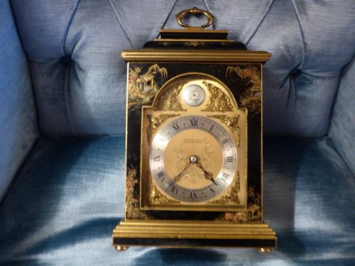 Handsome Black Lacquered Bracket Clock by Elliott of London