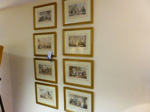 Set of 8 Framed "Dr. Syntax" Rowlandson Prints