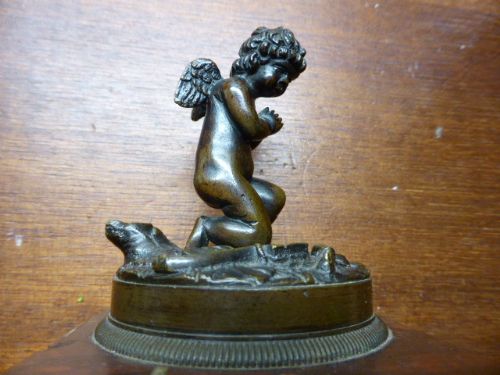 A Rare Bronze Cupid/ Putti Desk Ornament. 18th Century.
