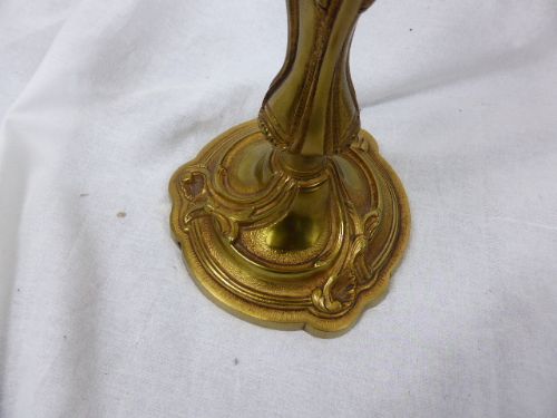 fig 1. Elegant Pair of French Gilt Bronze Candelabra. c. 1920.