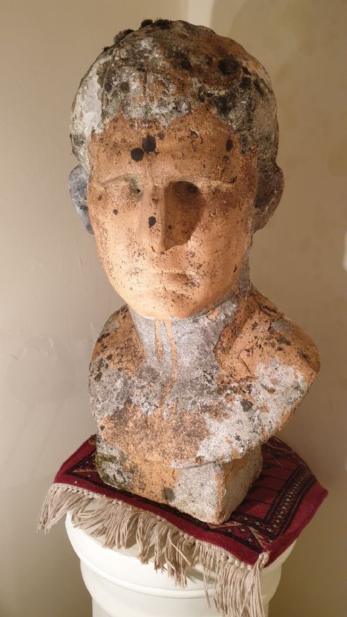 19th Century Stone Bust of Marcus Vipsanius Agrippa