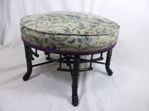 Regency Period Handsome Upholstered Lounge Stool. C.1820.