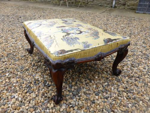 Finest Quality Rosewood Upholstered Centre Stool.  C.1830.