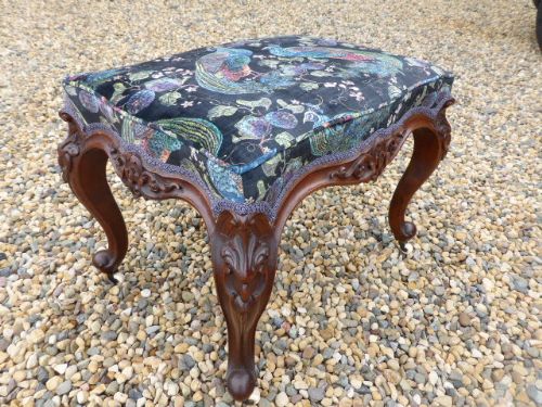 Superior Quality Country House Regency Walnut Stool.  C.1820.