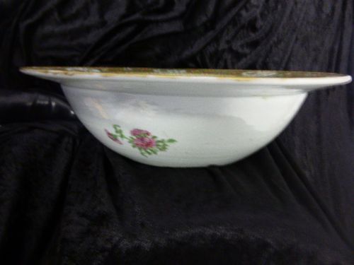 fig 1. Huge Chinese Canton Famille Rose Bowl. 19th c.