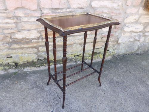 Fine Regency Rosewood Occasional Table with Brass Gallery