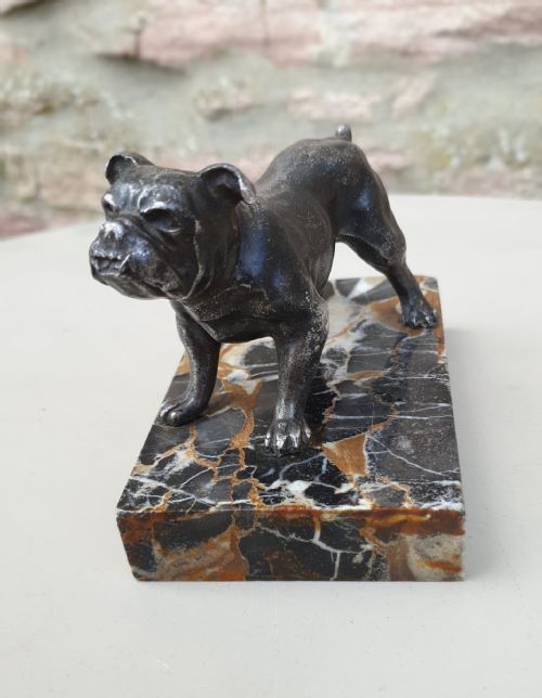 Handsome 1920’S Model of a British Bulldog on Marble Base