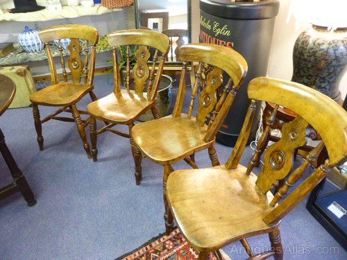 Set of 4 Victorian Kitchen Chairs