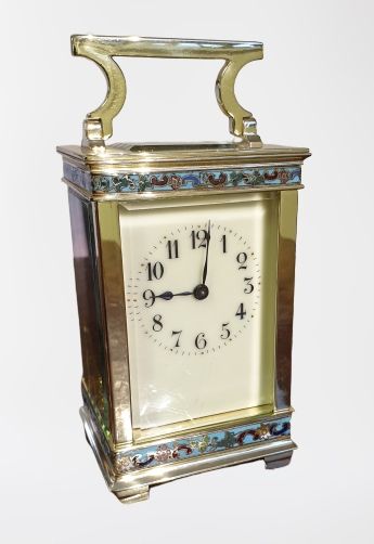 Attractive Small Brass French Carriage Clock.
