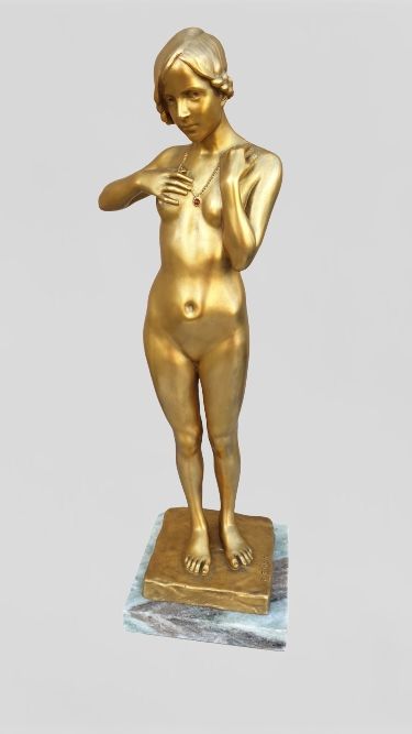 Beautiful “Ferdinand Frick” Art Deco Gilt Bronze C1920