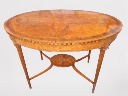 19th Century Oval Satinwood Centre Table.
