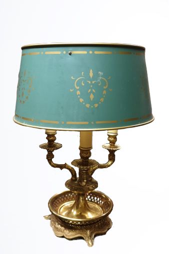 Large French Bouillotte Table Lamp or Desk Lamp
