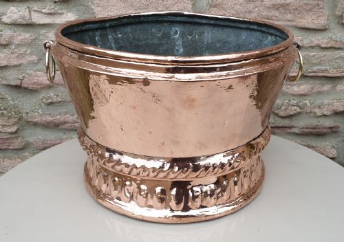 19th Century French Copper Pot  Jardiniere