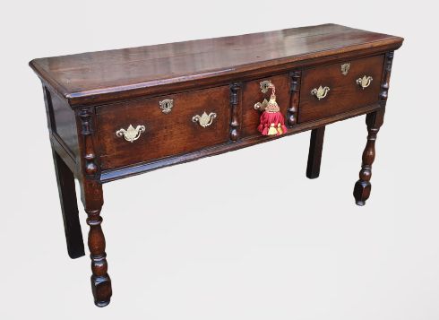 Rare Late 17th Century Charles 11  Oak Dresser