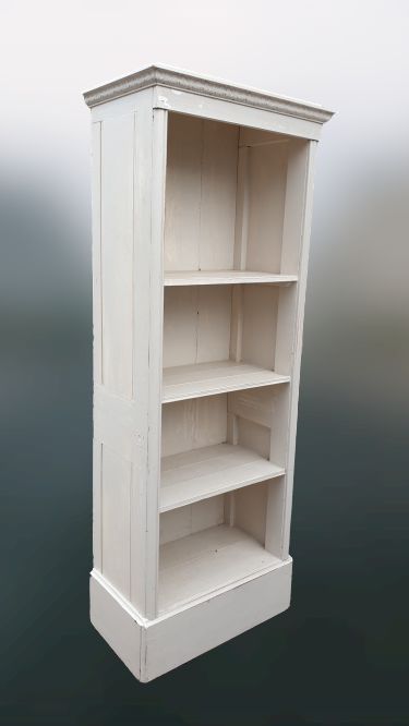 Tall Painted Open Cupboard with Shelves