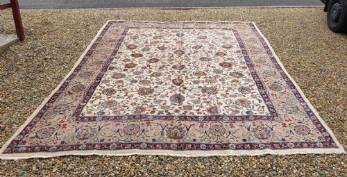 Large Room Size, Signed Antique Persian Tabriz Carpet C1930